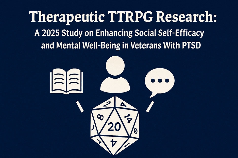 Therapeutic TTRPG Research: A 2025 Study on Enhancing Social Self-Efficacy and Mental Well-Being in Veterans With PTSD